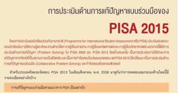 การประเมินด้านการแก้ปัญหาแบบร่วมมือของ PISA 2015